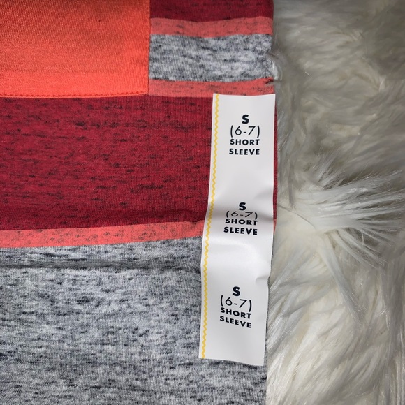 Cat & Jack Boys Striped Pocket Tee Small - Picture 3 of 5